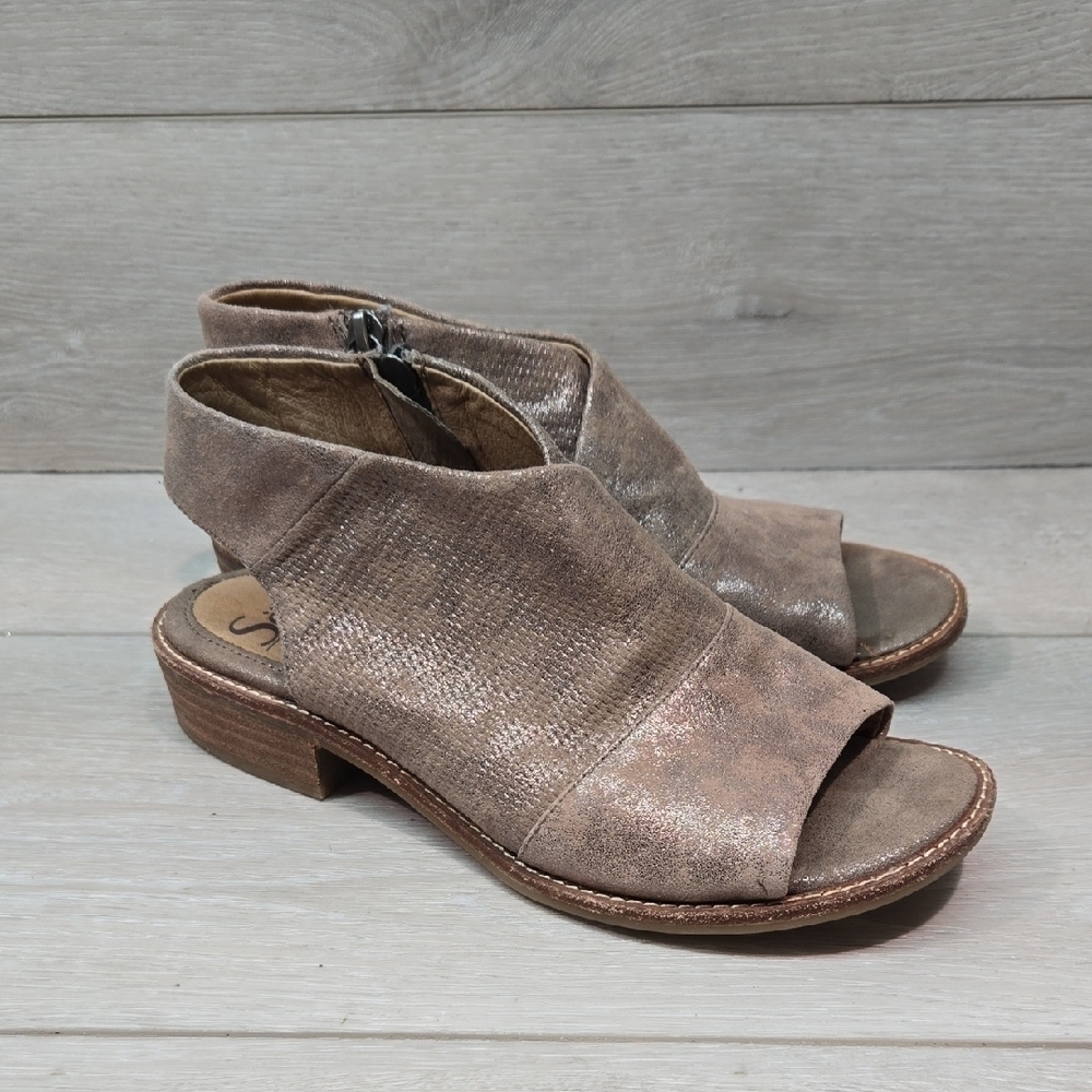 Sofft Women's Open-Toe Ankle Sandals Shoes Zip Side Sz 6M